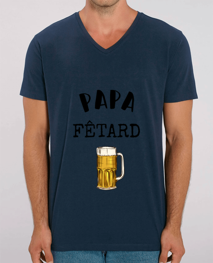 Tee Shirt Homme Col V Stanley Presenter Papa F Tard Cadeau Humour Dr Le