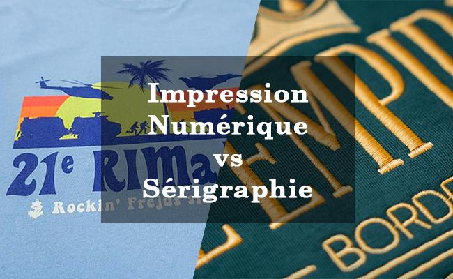 l'impression numérique et la sérigraphie