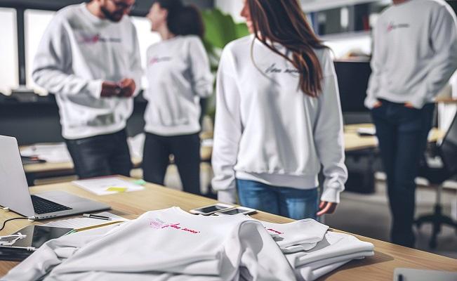 sweatshirts portés par plusieurs employés