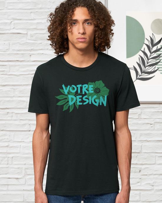 T-shirt Creator imprimé, vu de loin, couleur Black 