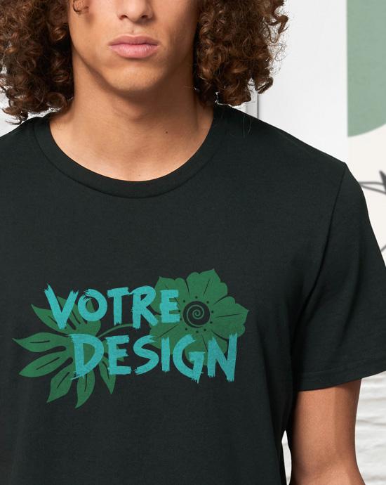 T-shirt Creator imprimé, vu de près, couleur Black 