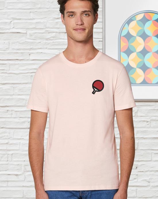 T-shirt Creator Brodé, vu de loin, couleur Candy-Pink 
