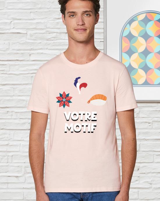 T-shirt Creator imprimé, vu de loin, couleur Candy-Pink 