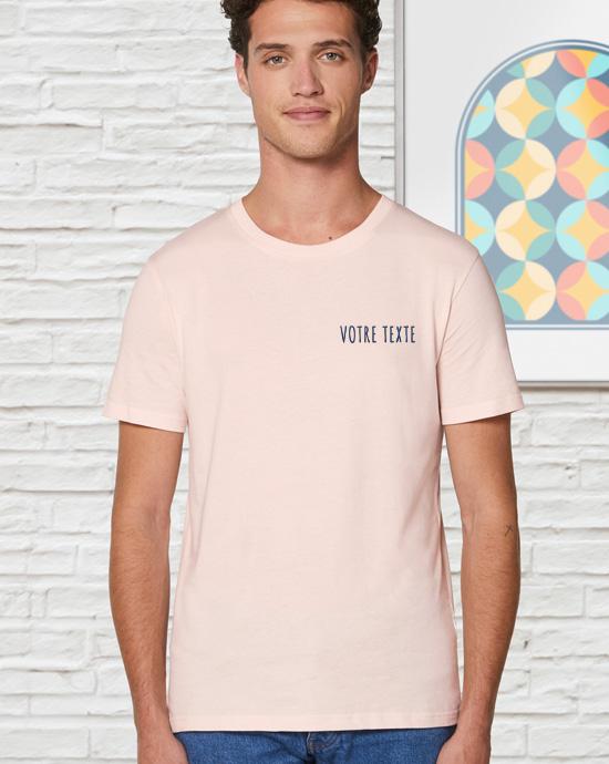 T-shirt Creator Brodé, vu de loin, couleur Candy-Pink 