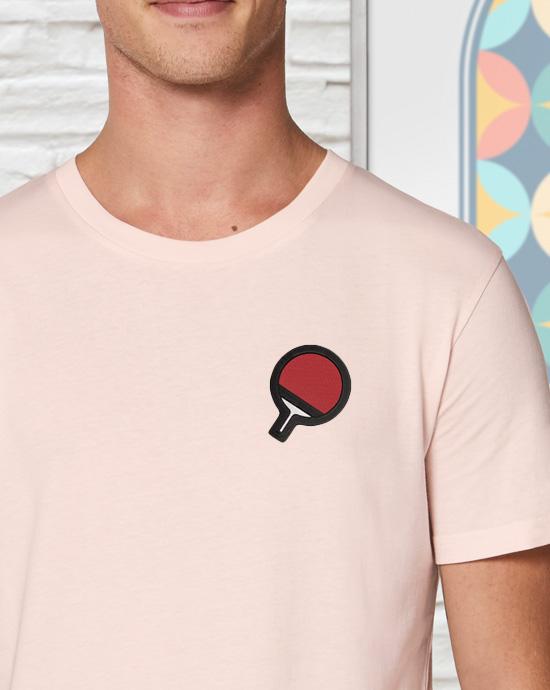 T-shirt Creator Brodé, vu de près, couleur Candy-Pink 