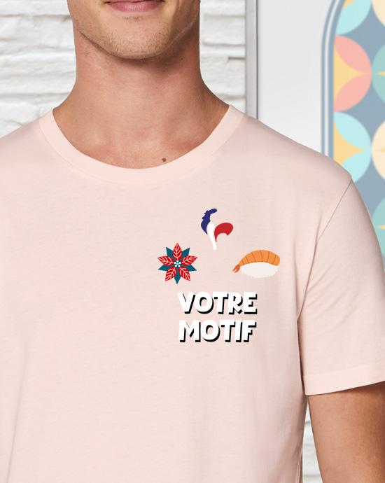 T-shirt Creator imprimé, vu de près, couleur Candy-Pink 