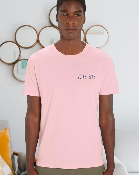 T-shirt Creator Brodé, vu de loin, couleur Cotton-Pink 