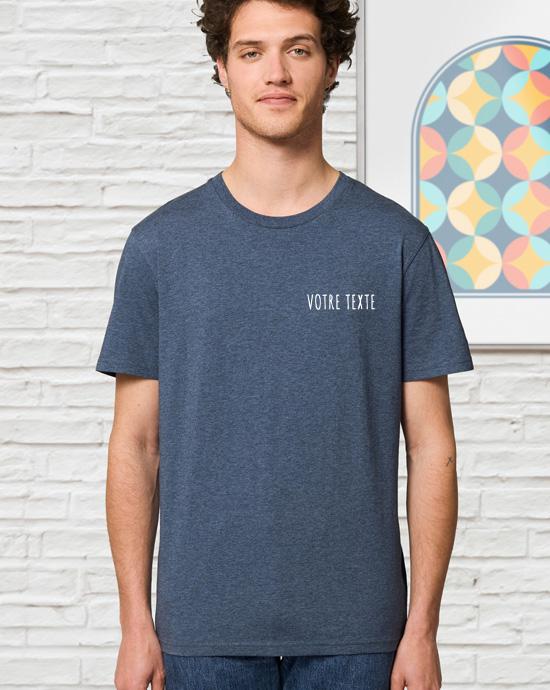 T-shirt Creator Brodé, vu de loin, couleur Dark-Heather-Blue 