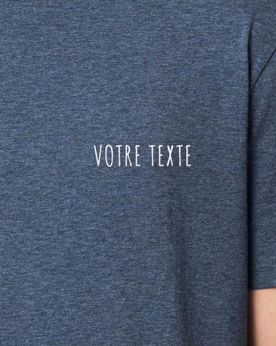 T-shirt Creator Brodé, en vue zoomée, couleur Dark-Heather-Blue 