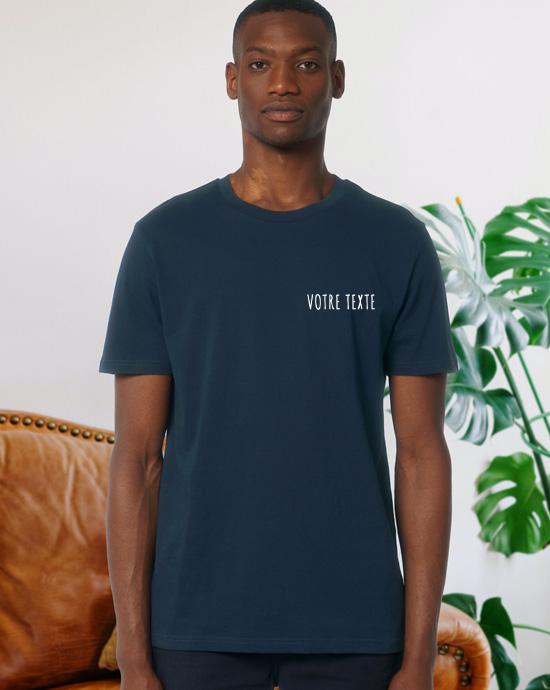 T-shirt Creator Brodé, vu de loin, couleur French-Navy 
