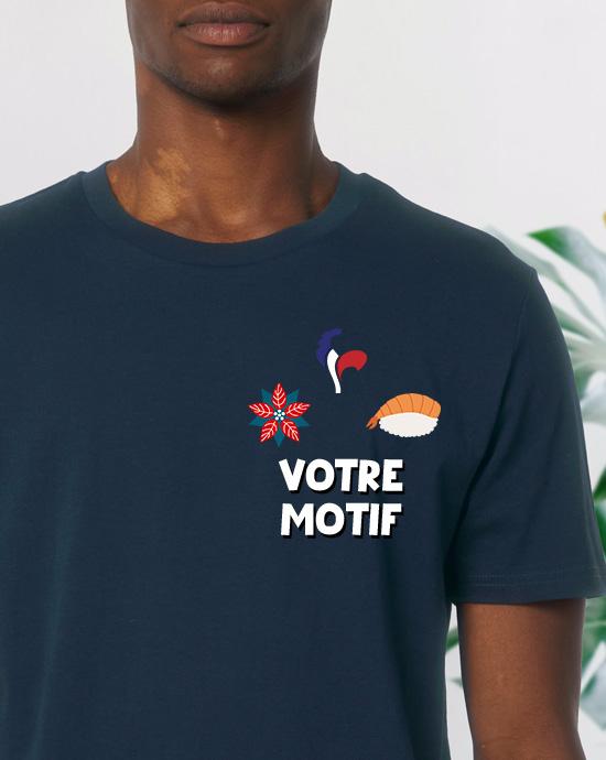 T-shirt Creator imprimé, vu de près, couleur French-Navy 