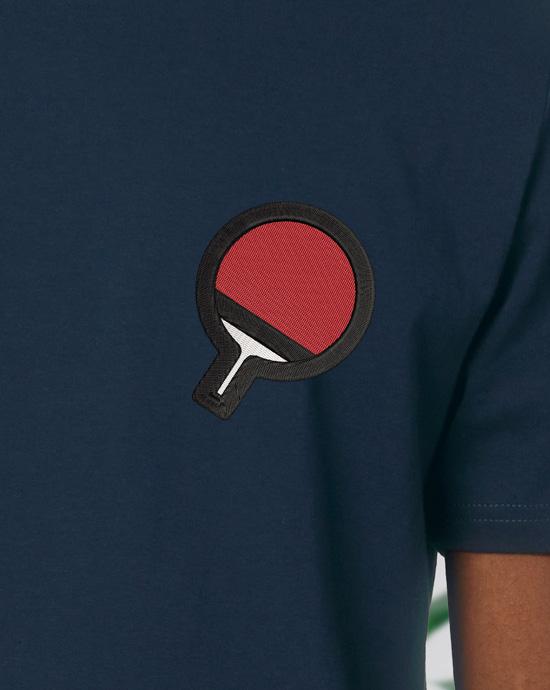 T-shirt Creator Brodé, en vue zoomée, couleur French-Navy 