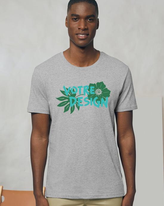 T-shirt Creator imprimé, vu de loin, couleur Heather-Grey 