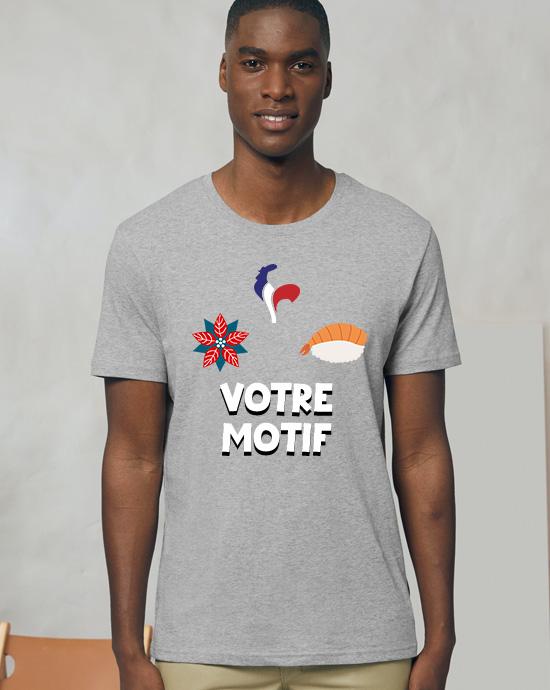 T-shirt Creator imprimé, vu de loin, couleur Heather-Grey 