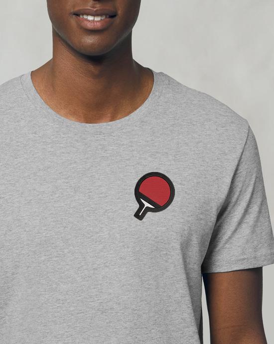 T-shirt Creator Brodé, vu de près, couleur Heather-Grey 