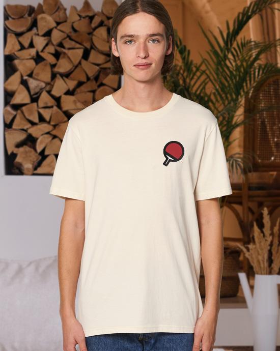 T-shirt Creator Brodé, vu de loin, couleur Natural-Raw 