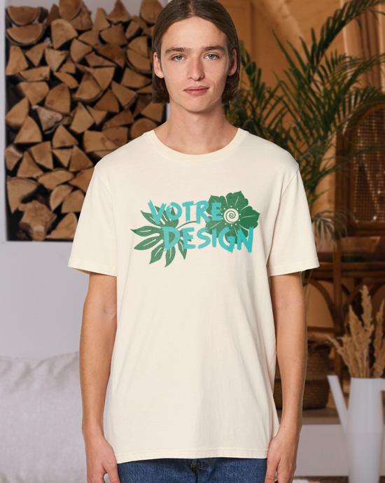 T-shirt Creator imprimé, vu de loin, couleur Natural-Raw 