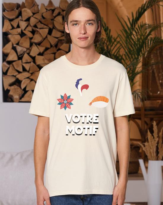 T-shirt Creator imprimé, vu de loin, couleur Natural-Raw 