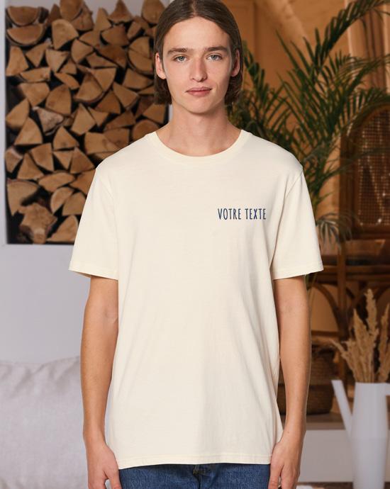 T-shirt Creator Brodé, vu de loin, couleur Natural-Raw 
