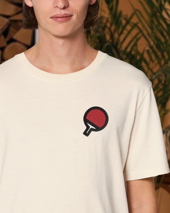T-shirt Creator Brodé, vu de près, couleur Natural-Raw 
