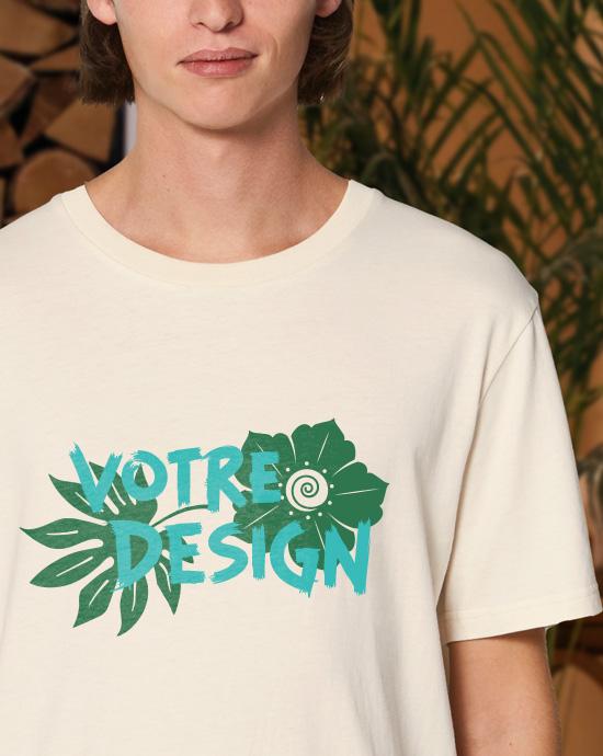T-shirt Creator imprimé, vu de près, couleur Natural-Raw 