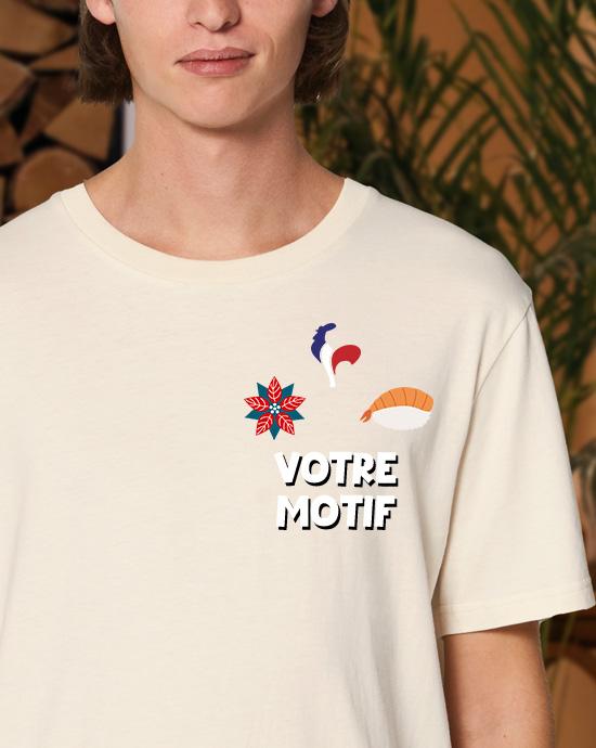 T-shirt Creator imprimé, vu de près, couleur Natural-Raw 