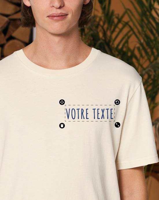 T-shirt Creator Brodé, vu de près, couleur Natural-Raw 