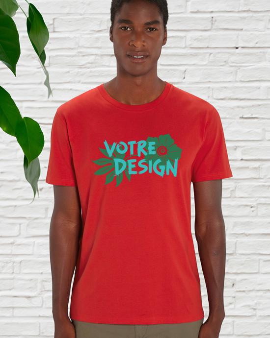 T-shirt Creator imprimé, vu de loin, couleur Red 