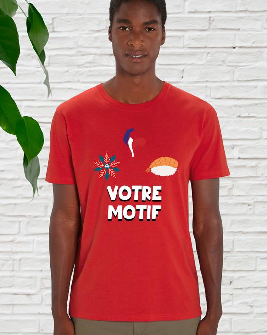 T-shirt Creator imprimé, vu de loin, couleur Red 