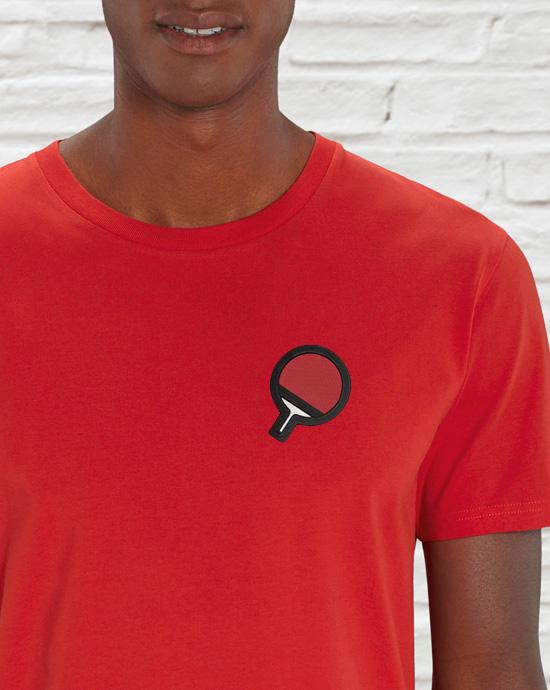 T-shirt Creator Brodé, vu de près, couleur Red 