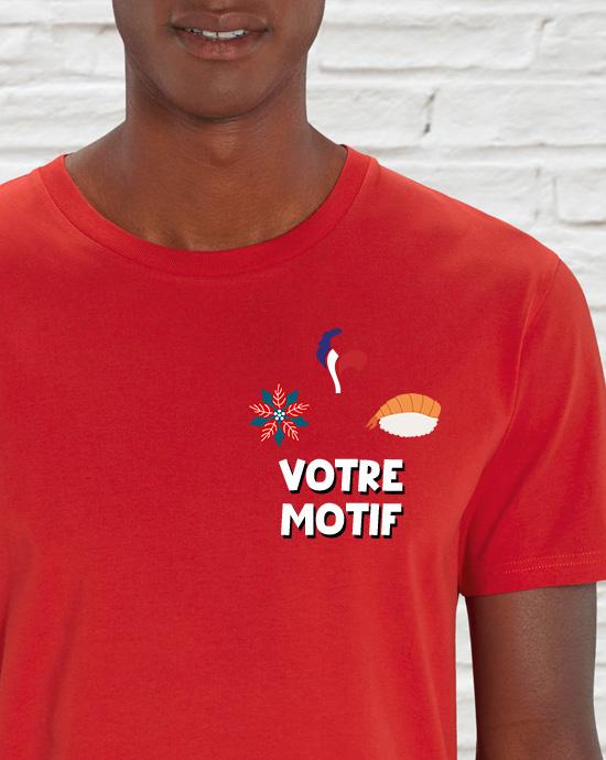T-shirt Creator imprimé, vu de près, couleur Red 