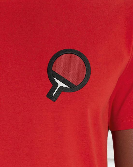 T-shirt Creator Brodé, en vue zoomée, couleur Red 