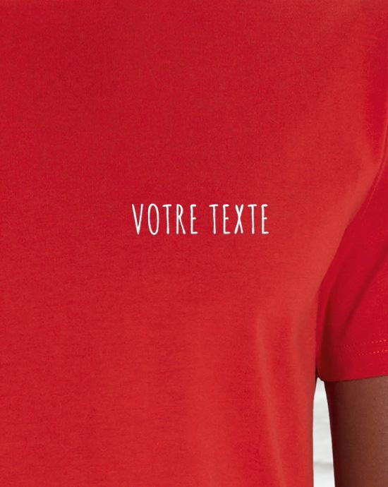 T-shirt Creator Brodé, en vue zoomée, couleur Red 