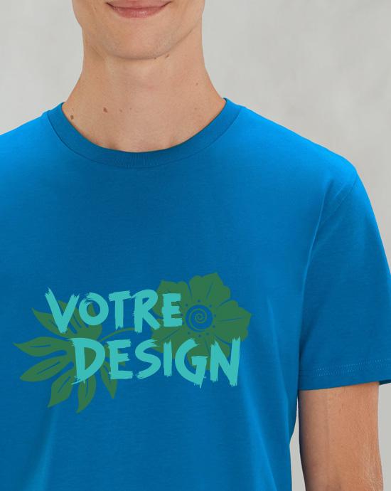 T-shirt Creator imprimé, vu de près, couleur Royal-Blue 