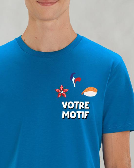 T-shirt Creator imprimé, vu de près, couleur Royal-Blue 