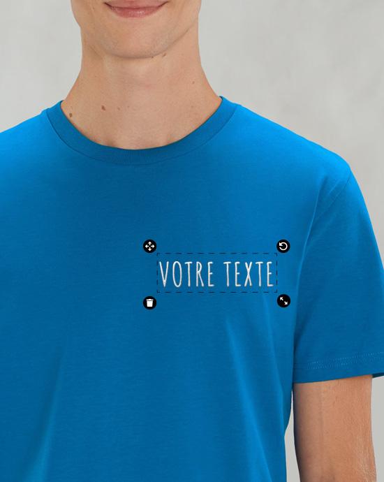 T-shirt Creator Brodé, vu de près, couleur Royal-Blue 