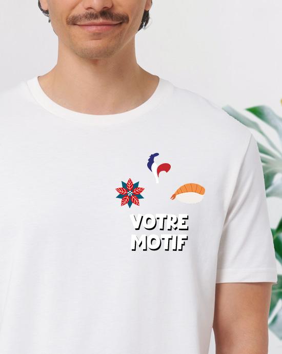 T-shirt Creator imprimé, vu de près, couleur White 