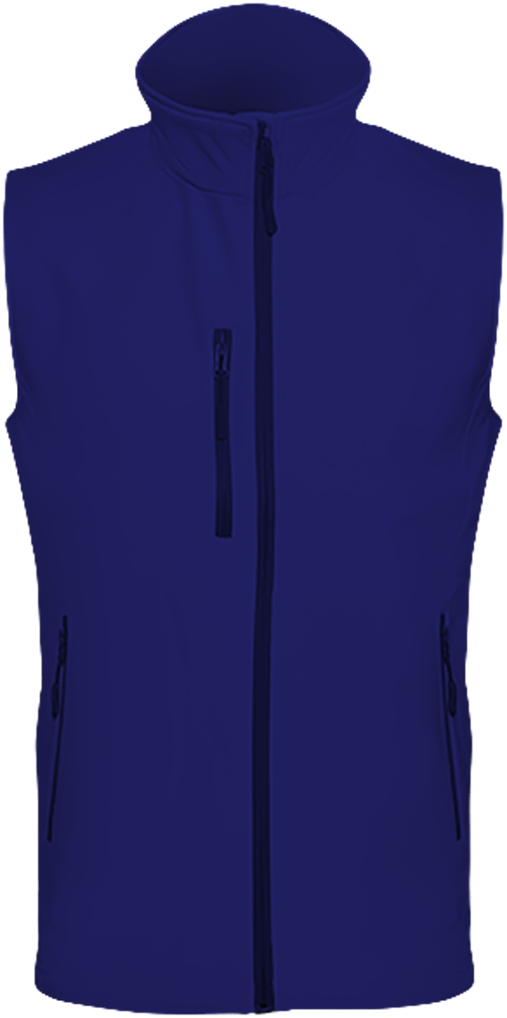 Customizable Men's Sleeveless Softshell Jacket Navy