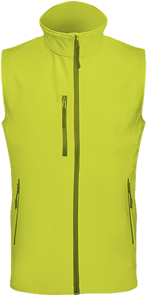 Veste Softshell Homme Sans Manches À Personnaliser  Fluorescent Yellow