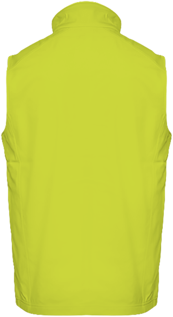 12c veste softshell sans manche homme dos Fluorescent Yellow