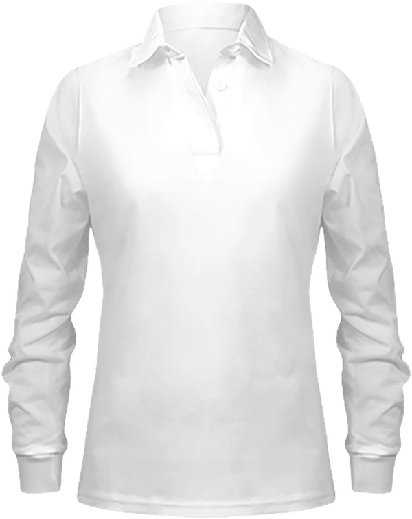 Polo Rugby Femme Manches Longues White