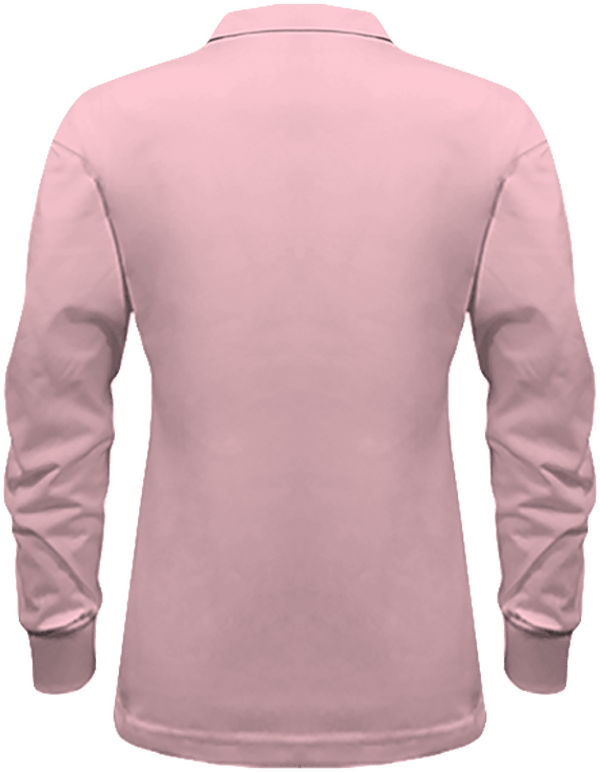 07l polo rugby col contraste femme dos Pink
