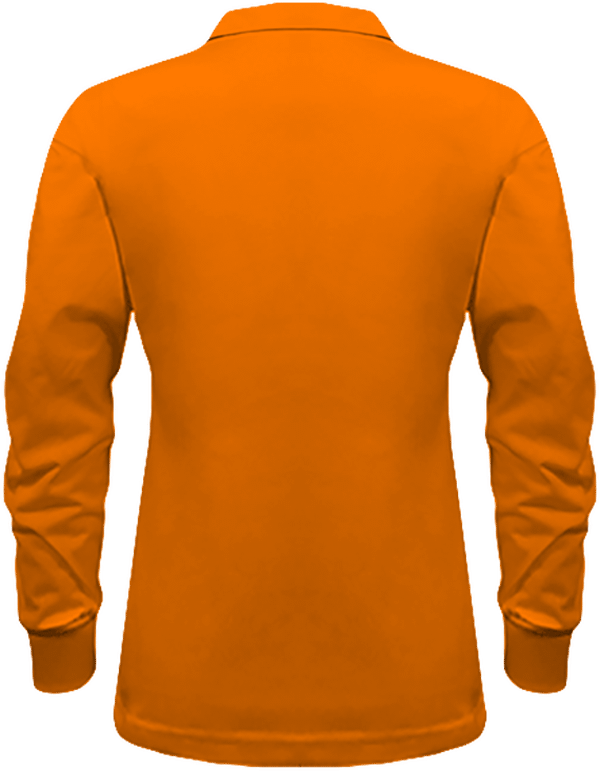 07l polo rugby col contraste femme dos Orange