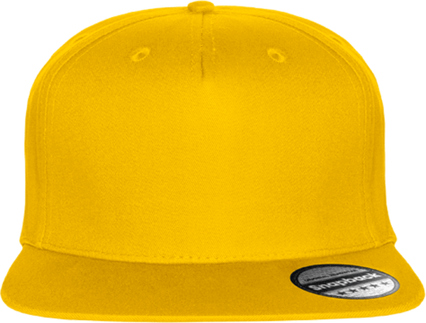 09d05 casquette snapback rapper 5 panneaux plexus Yellow