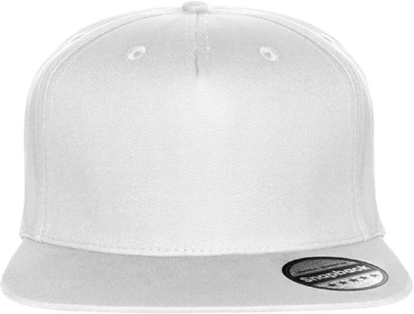 09d05 casquette snapback rapper 5 panneaux plexus White