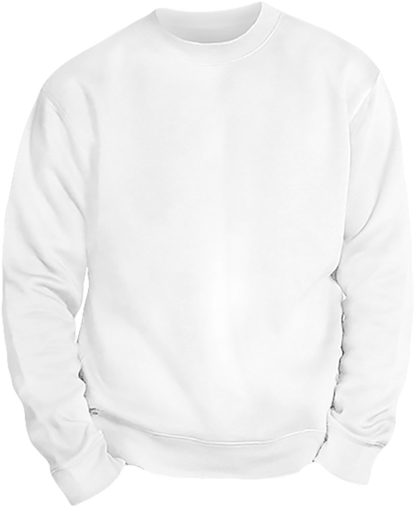 06g sweat lourd homme col rond face White