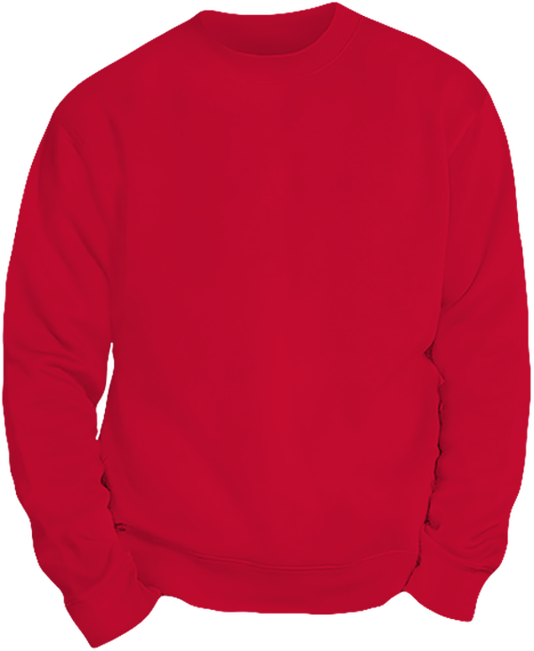 06g sweat lourd homme col rond face Red