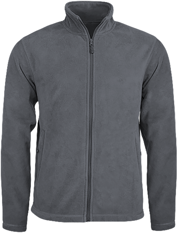 Customizable Thick Men's Fleece Jacket Convoy Grey