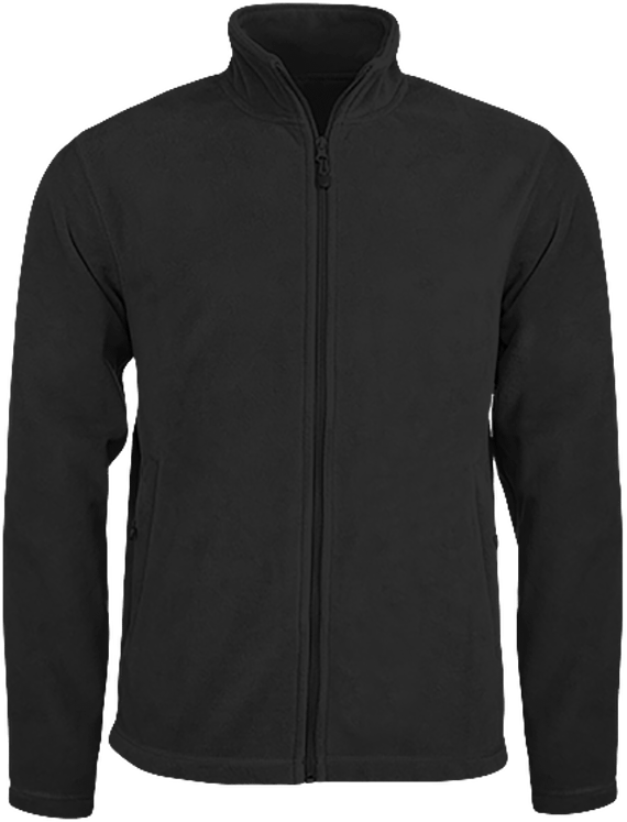 Customizable Thick Men's Fleece Jacket Black