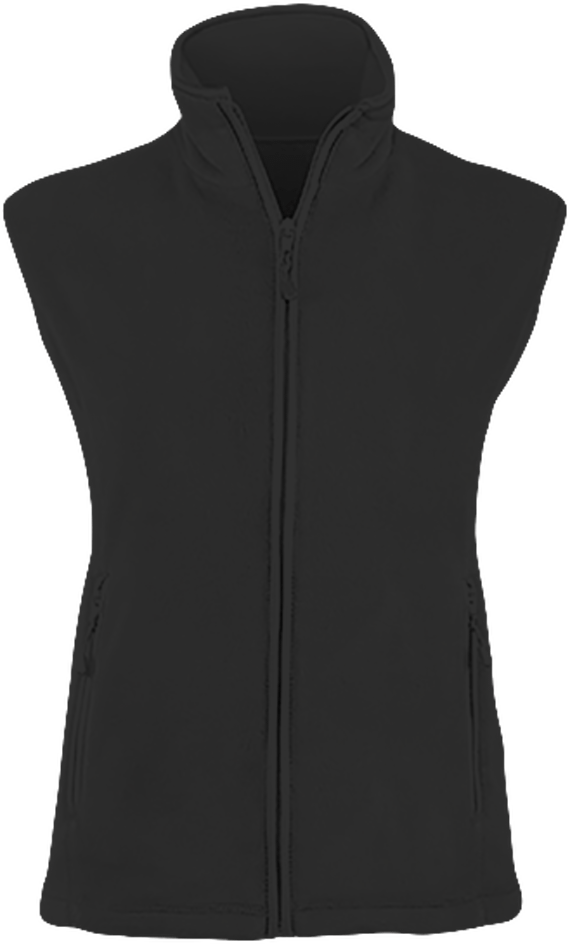 Fleece Jacket Women Sleeveless Black
